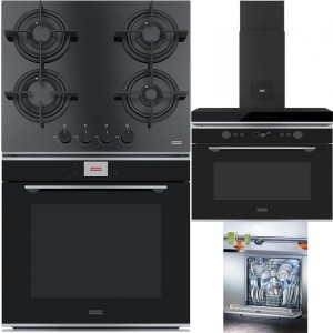Pachet Electrocasnice Franke - Cuptor, Plită, Hotă, Microunde, Masina