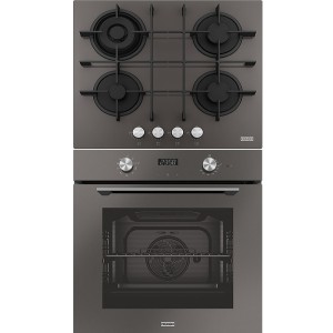 Pachet Franke Cuptor și Plită Sticlă Gri